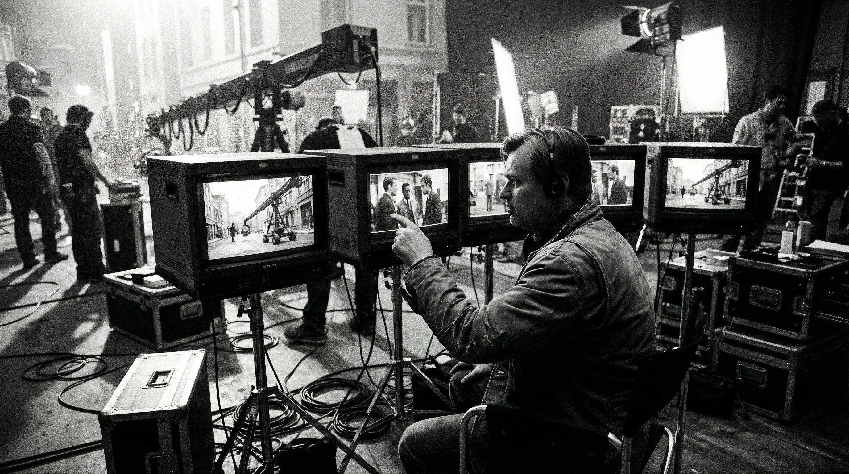 电影导演在拍摄现场监看画面 - 四虎视频 | 经典艺术电影,四虎提供展映 | 大师作品高清修复团队的专业精神